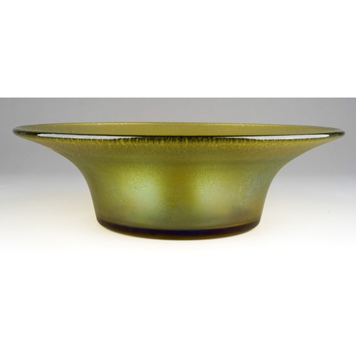 53 - A 1920s WMF Karl Wiedmann Myra iridescent glass bowl, approx 24.7cm diam