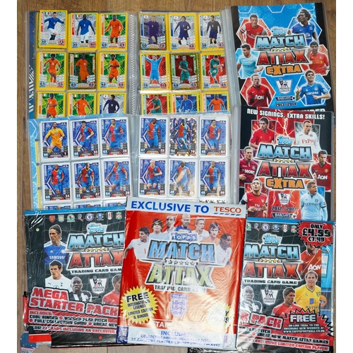 413 - 2 boxes of Match Attax books, cards and other memorabilia