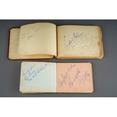 419 - Collection of Autographs in two albums. Including Lonnie Donegan, Pat Boone, Eddie Calvert, Alma Cog... 