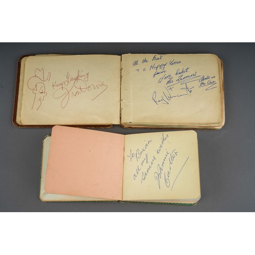 419 - Collection of Autographs in two albums. Including Lonnie Donegan, Pat Boone, Eddie Calvert, Alma Cog... 