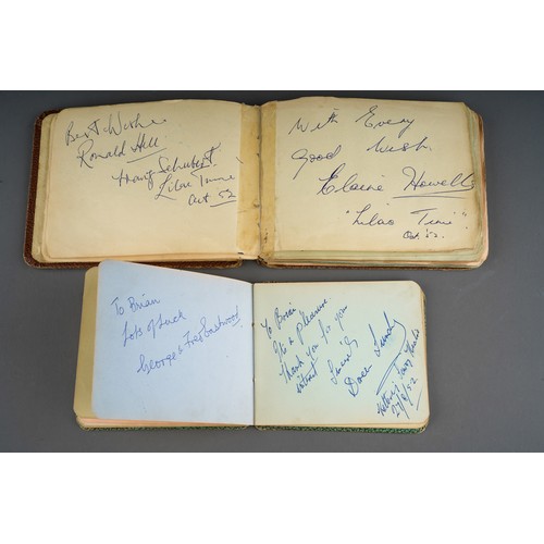 419 - Collection of Autographs in two albums. Including Lonnie Donegan, Pat Boone, Eddie Calvert, Alma Cog... 