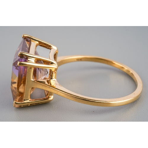 579 - Gemporia ametrine ring, weight 4.2 grams.