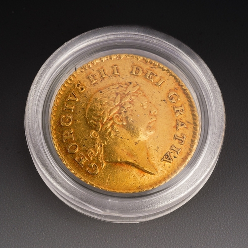 968 - George III 1/3rd of a Guinea gold coin, 1809, 2.7g