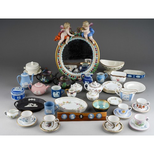 44 - Quantity of antique and vintage Wedgwood, Worcester and Coalport miniatures, to include 19th century... 