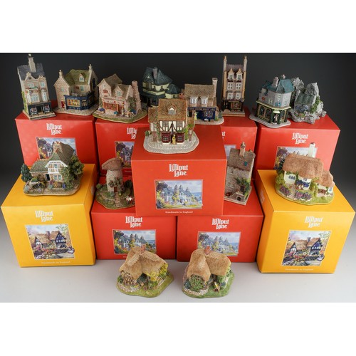 18A - A collection of forty Lilliput Lane Cottages and an unboxed David Winter item, all with deeds and bo... 