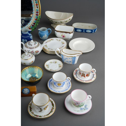 44 - Quantity of antique and vintage Wedgwood, Worcester and Coalport miniatures, to include 19th century... 