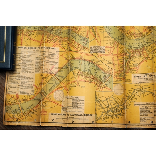 693 - An early 20th Century River Thames Wharf Chart NO 2 Showing Tiers, Moorings, etc between Beckton & V... 