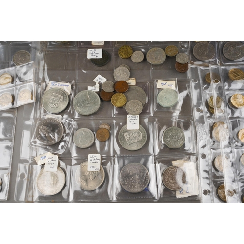 724 - Coins, Two bags of assorted world coinage, including some GB and Commonwealth, mostly 20th century (... 