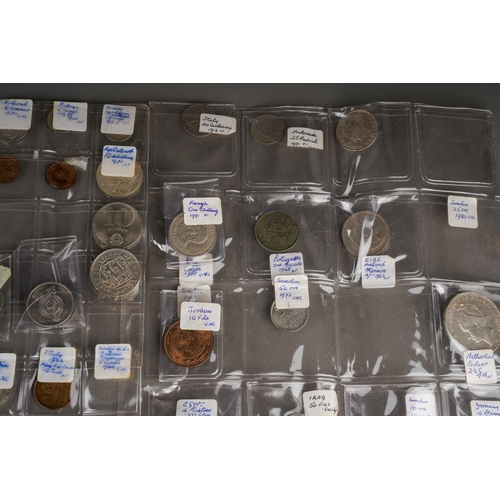 724 - Coins, Two bags of assorted world coinage, including some GB and Commonwealth, mostly 20th century (... 