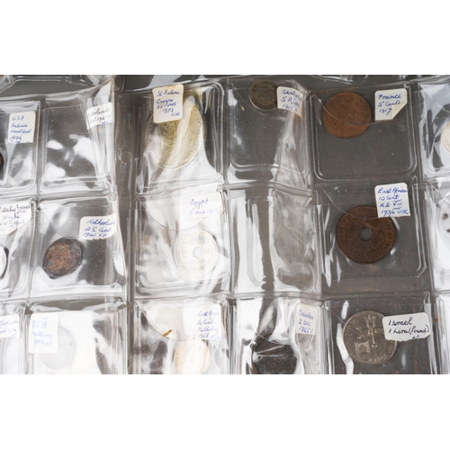 724 - Coins, Two bags of assorted world coinage, including some GB and Commonwealth, mostly 20th century (... 