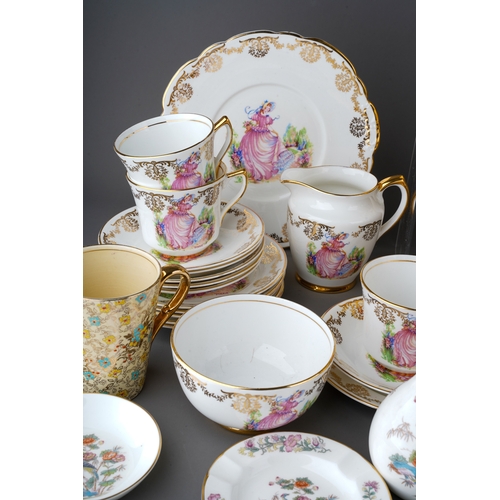 47 - Collection of various Aynsley Orchard Gold pattern china together with miscellaneous china teaare an... 