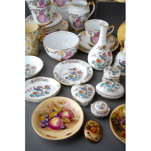 47 - Collection of various Aynsley Orchard Gold pattern china together with miscellaneous china teaare an... 