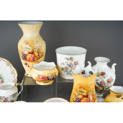 47 - Collection of various Aynsley Orchard Gold pattern china together with miscellaneous china teaare an... 