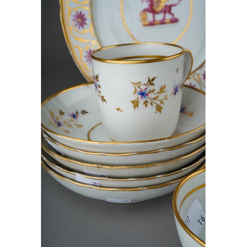 53 - A group of late 18th/19th Century painted porcelain (British/Chinese) (16)