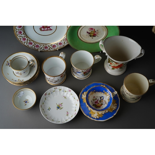 53 - A group of late 18th/19th Century painted porcelain (British/Chinese) (16)