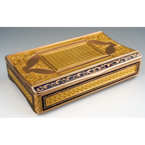 469 - A 19th century Continental case, the rectangular shape case with engine turn and scroll embossed det... 