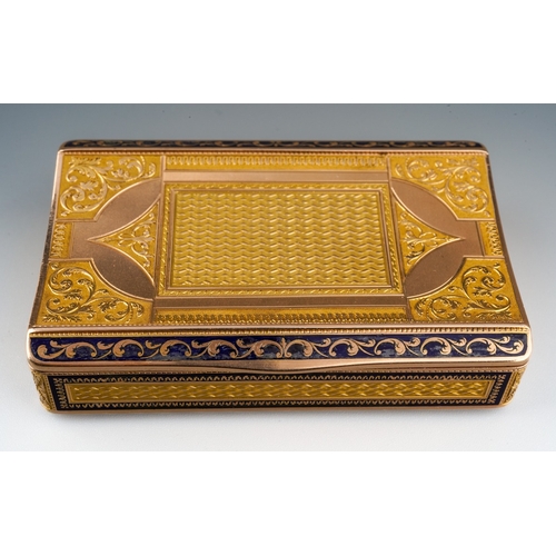 469 - A 19th century Continental case, the rectangular shape case with engine turn and scroll embossed det... 
