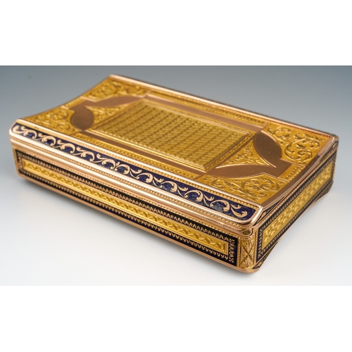 469 - A 19th century Continental case, the rectangular shape case with engine turn and scroll embossed det... 