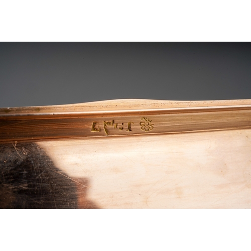 469 - A 19th century Continental case, the rectangular shape case with engine turn and scroll embossed det... 