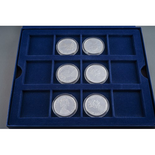 890 - Great Battles Silver Coin Collections, Six commemorative silver five pound coins, boxed with certifi... 