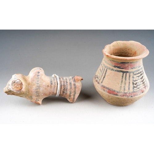 1028 - Indus Valley pot 2000 BC together with Zeby Bull (2)