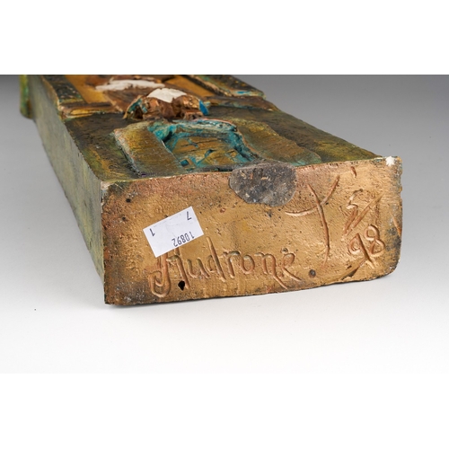 59 - Audrone Berzanskas (Contemporary Lithuanian), a large studio pottery large centrepiece modelled as a... 