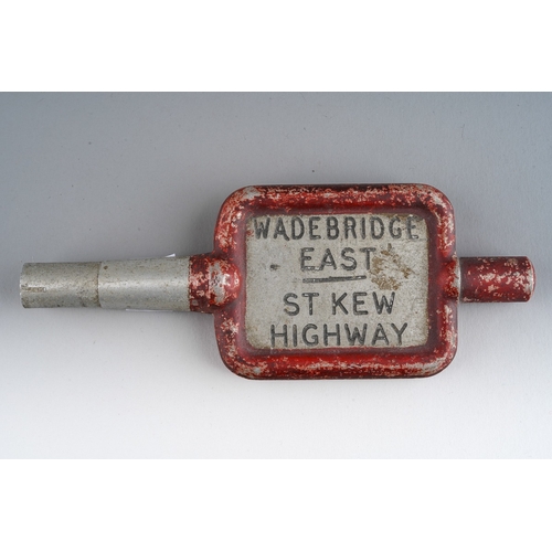 315 - Railway interest:- a signal box single line pass key for Wadebridge East / St Kew Highway on the Nor... 