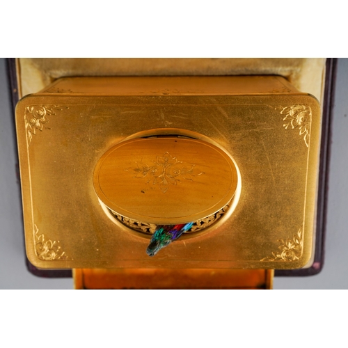 538 - Antique singing bird box in leather casket C. 1910 in date, retailed by Finnegans of Bond Street, Lo... 
