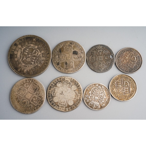 A Collection of English Coins George, I Shilling 1743 George II ...