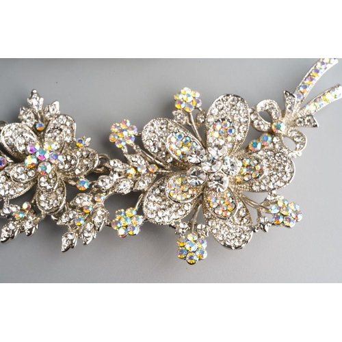 1 - A large articulated diamante Butler & Wilson brooch and hair slide