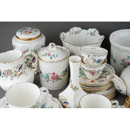 3 - Two boxes of Aynsley Pembroke pattern bone china, including an oval teapot, five tea cups, five sauc... 