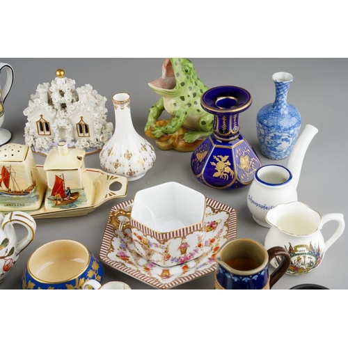 4 - Assorted collection of miniature or small ceramics to include: Doulton Lambeth stoneware jugs, salt,... 