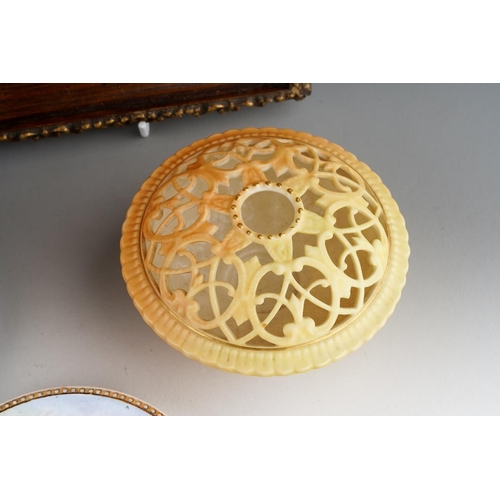 30 - A collection of English ceramics to include: a 19th Century painted plaque depicting a fisherman, fr... 