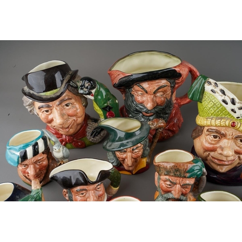 44 - A collection of fifteen Royal Doulton character jugs, four large, comprising Ugly Duchess D6599, The... 