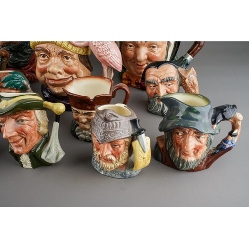 44 - A collection of fifteen Royal Doulton character jugs, four large, comprising Ugly Duchess D6599, The... 