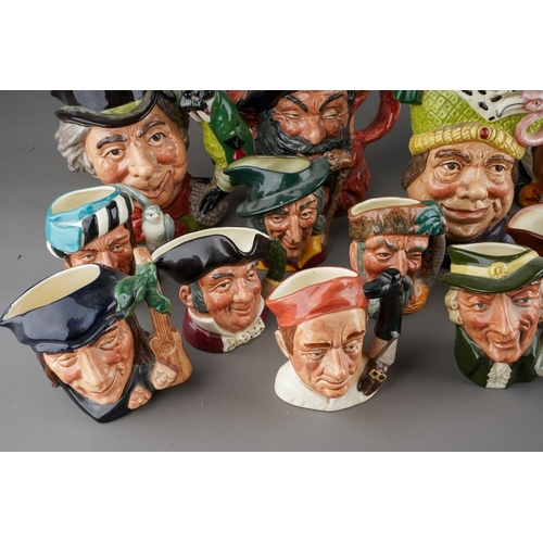 44 - A collection of fifteen Royal Doulton character jugs, four large, comprising Ugly Duchess D6599, The... 