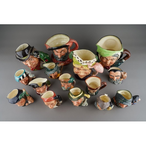 44 - A collection of fifteen Royal Doulton character jugs, four large, comprising Ugly Duchess D6599, The... 