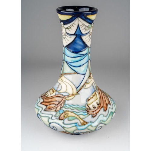 49 - A Moorcroft 'Winds of Change' pattern vase designed by Rachel Bishop, circa 1999, tubelined with sai... 