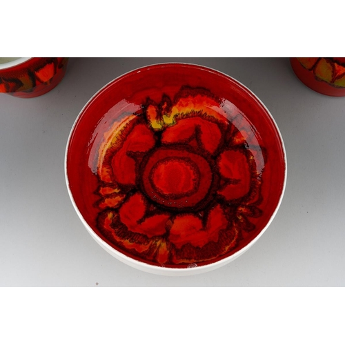 58 - A Poole Pottery Delphis centrepiece bowl, factory stamp and artist's monogram, numbered 96, approx 2... 