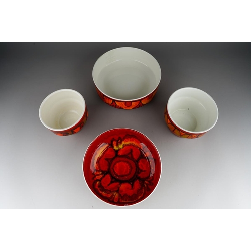 58 - A Poole Pottery Delphis centrepiece bowl, factory stamp and artist's monogram, numbered 96, approx 2... 