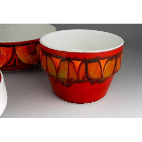 58 - A Poole Pottery Delphis centrepiece bowl, factory stamp and artist's monogram, numbered 96, approx 2... 