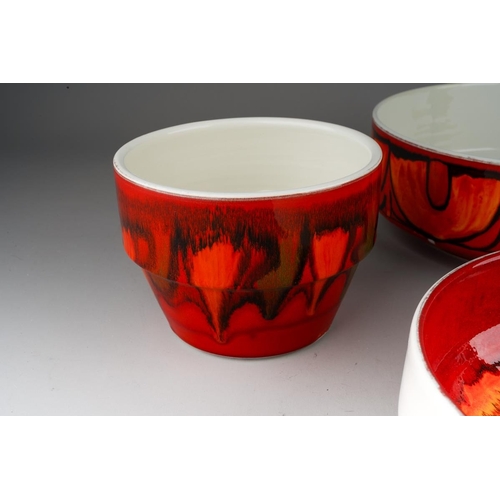 58 - A Poole Pottery Delphis centrepiece bowl, factory stamp and artist's monogram, numbered 96, approx 2... 