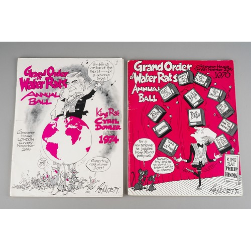 Two Grand Order of Water Rats Annual Ball Programmes bearing autographs ...