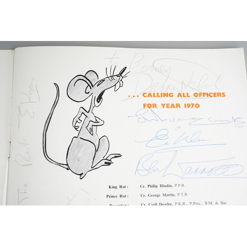 Two Grand Order of Water Rats Annual Ball Programmes bearing autographs ...