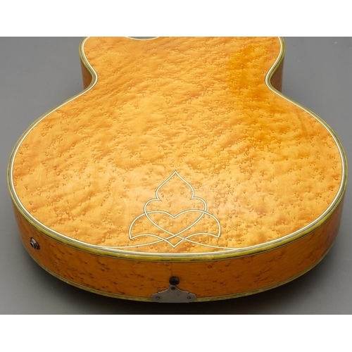 333 - A Hofner six string electric guitar, serial no. 2379, with plated mounts, the eb finger board inlaid... 