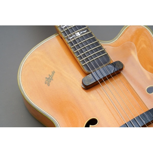 333 - A Hofner six string electric guitar, serial no. 2379, with plated mounts, the eb finger board inlaid... 