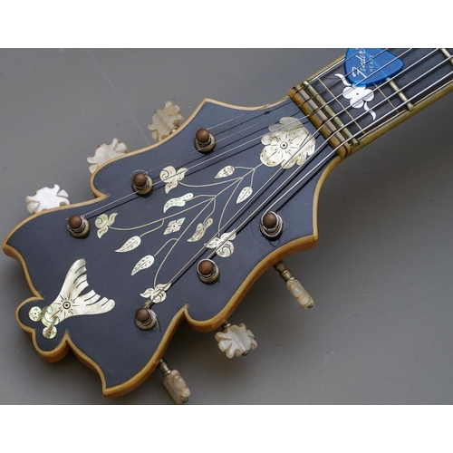 333 - A Hofner six string electric guitar, serial no. 2379, with plated mounts, the eb finger board inlaid... 