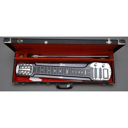 A cased 1960's Fender 8 string Deluxe Lap steel guitar, serial no. 2494 ...