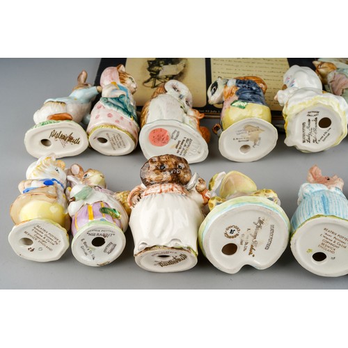 588 - A collection of eight vintage Beatrix Potter Beswick figures, all for F Warne & Co Ltd., all with BP... 