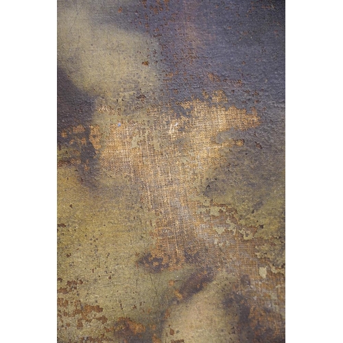 817 - 17th century Italian School, head and shoulders portrait of a religious male figure with eyes lookin... 